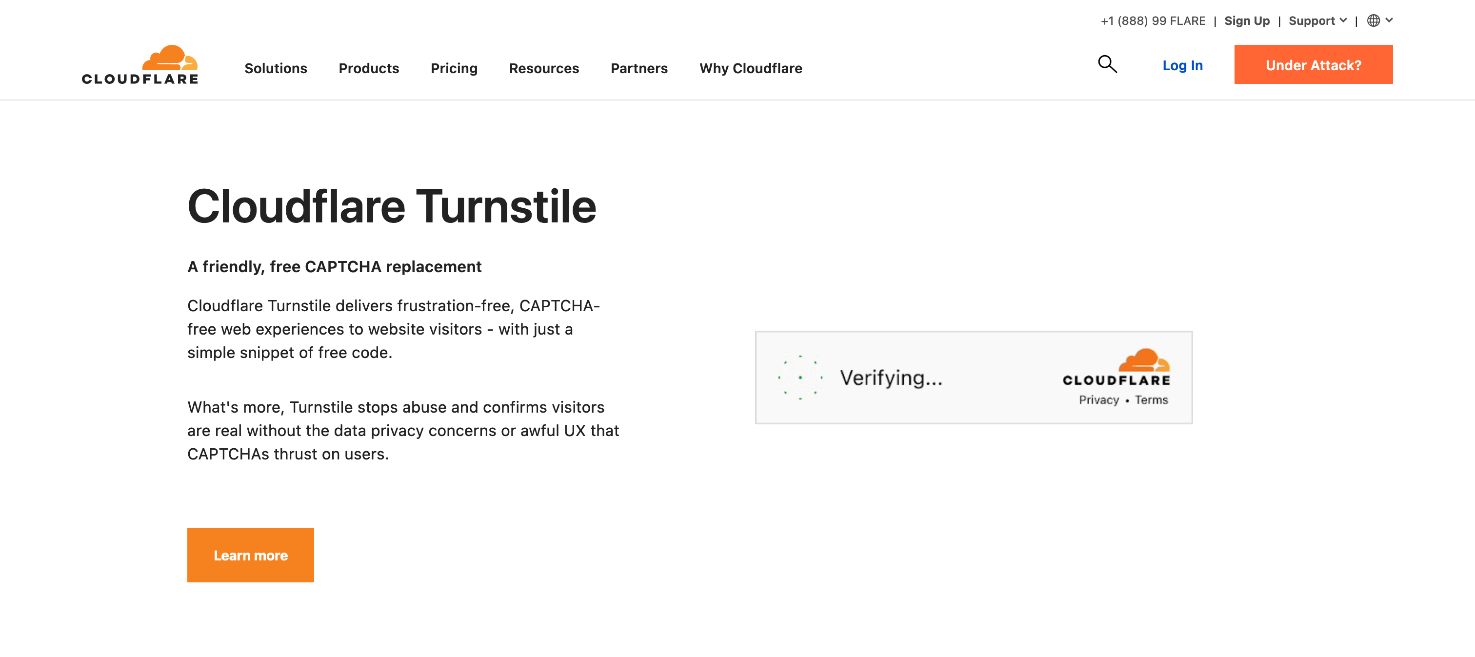 Cloudflare's Turnstile Captcha Service